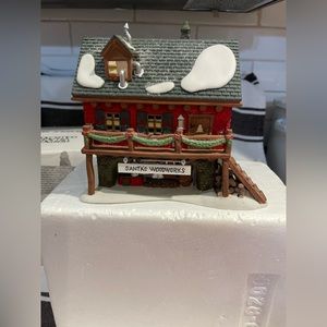 Dept 56 heritage village collection North Pole series Santa’s Woodworks